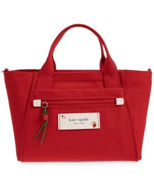 Kate Spade Dash Logo-Patch Tote Bag - Red