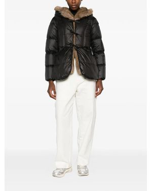 Peuterey Vertis Faux-Fur Trim Puffer Jacket - Black