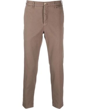 Incotex Low-Rise Straight-Leg Trousers - Brown