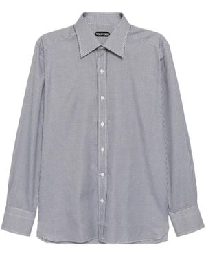 Tom Ford Kariertes Hemd - Grau