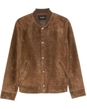 Yves Salomon Brandy Calf Wool Polyamide Jacket - Brown