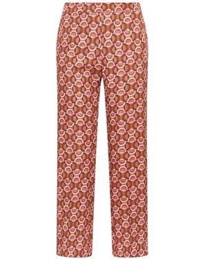 Maliparmi Chain-Print Bootcut Trousers - Red