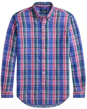 Polo Ralph Lauren Camicia Con Motivo Tartan - Blu