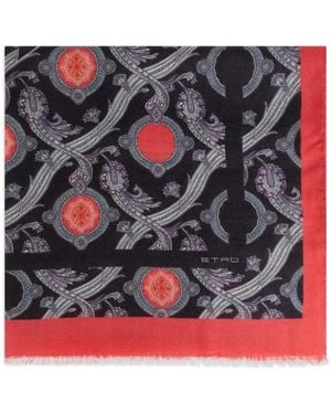 Etro ペイズリー スカーフ - メタリック