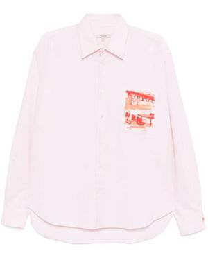 JW Anderson カフェエンブロイダリーシャツ - ピンク
