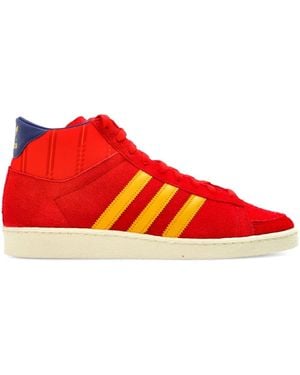 adidas Jabbar Stripes High-Top Sneakers - Red