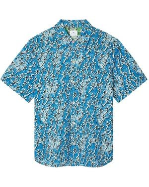 Paul Smith Floral-Print Button-Up Shirt - Blue