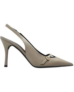 Furla Pointed-Toe Stiletto Slingback Sandals - Metallic