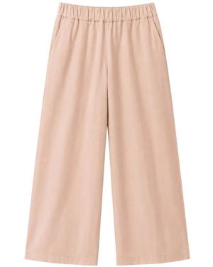 Gran Sasso Elasticated-Waistband Wide-Leg Trousers - White