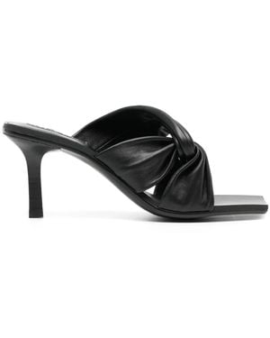 Senso Mila 80Mm Leather Mules - Black