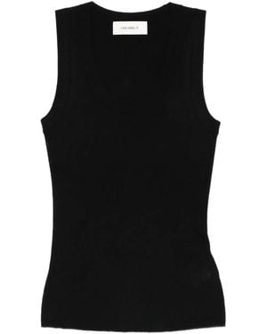 Lisa Yang Ina Ribbed Top - Black