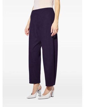 Liviana Conti Joseph High-Waisted Cropped Trousers - Blue