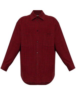 Balenciaga Vichy Overshirt - Red