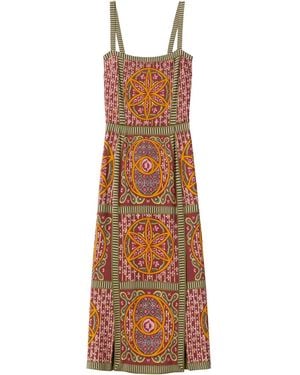 La DoubleJ Martini Midi Dress - Orange
