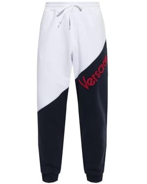 Versace Joggers With Logo - White