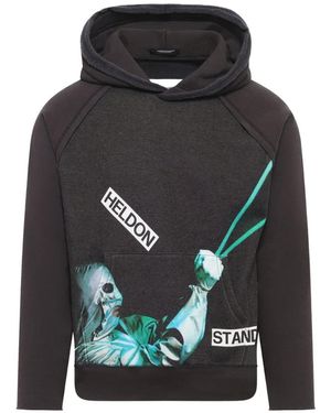 Undercover Heldon Stand By Graphic-Print Hoodie - Black