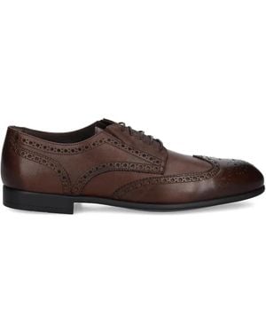 Baldinini Brogue-Detailing Lace-Up Derby Shoes - Brown