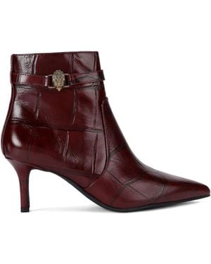 Kurt Geiger Kensington 65mm クロコエンボス ブーツ - ブラウン