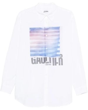 Jean Paul Gaultier Hemd mit grafischem Print - Weiß