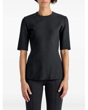 High Sport Wes Mini Check Blouse - Black