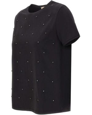 Kaos Crystal-Embellished Crew-Neck T-Shirt - Black