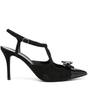 Alessandra Rich Bow-Detail 110Mm Court Shoes - Black