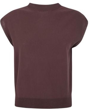Antonelli Ribbed-Knit Vest - Purple