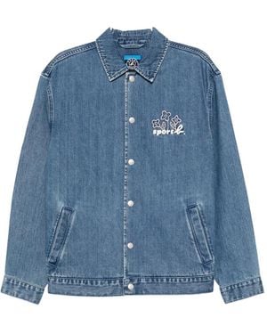 SPORT b. by agnès b. Logo-Embroidered Jacket - Blue
