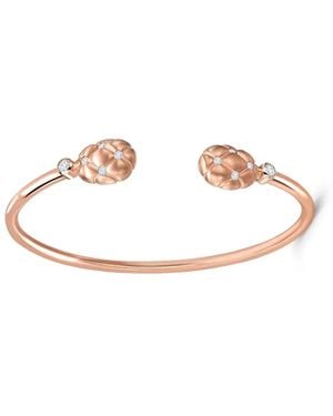 Faberge 18Kt Rose Treillage Diamonds Cuff - White
