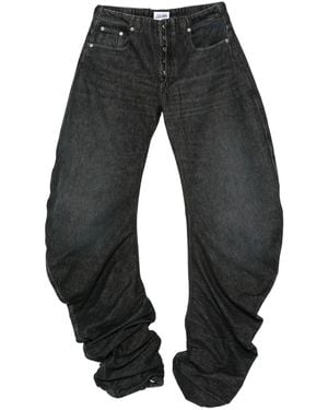 Jean Paul Gaultier Jeans Con Arricciatura - Nero