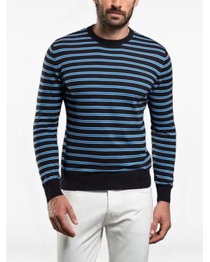 Moorer Jersey Orvieto A Rayas - Azul