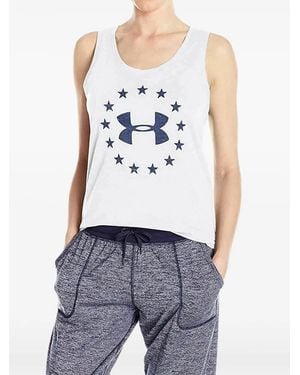 Under Armour Logo-Print Tank Top - Blue