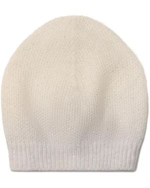 Fabiana Filippi Sequined Beanie Hat - Natural