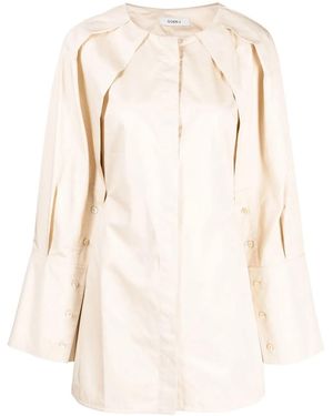 Goen.J Long-Sleeve Mini Shirt Dress - Natural