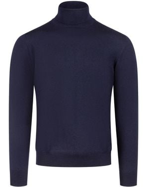 Barba Napoli Maglia Turtleneck Jumper - Blue