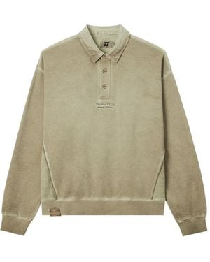 Izzue Sudadera Con Logo Bordado Y Cuello De Pana - Neutro