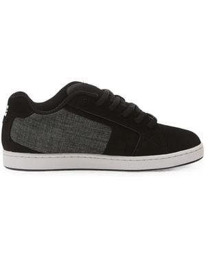 DC Shoes Net Logo-Patch Panelled Sneakers - Black