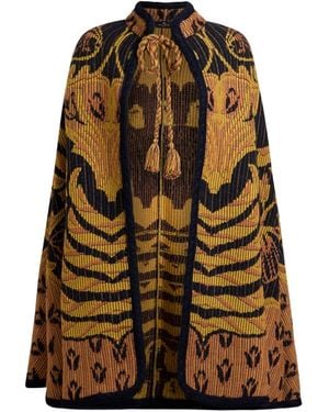Etro Capa Con Motivo En Jacquard - Amarillo