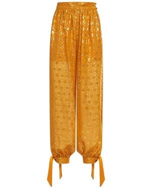 Taller Marmo Giuni Tie Ankle Trousers - Metallic