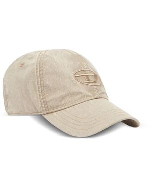 DIESEL Baseball Cap With Embroidered Oval D - White