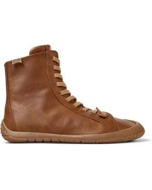 Camper Peu Path+ Leather Ankle Boots - Brown