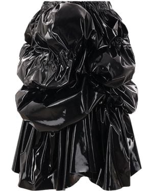 Comme des Garçons Ruched-Detailing Midi Skirt - Black