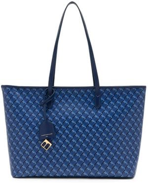 Tammy & Benjamin Nano Shopper Monogram-Print Tote Bag - Blue