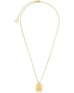 Maje Zodiac Sign Plaque Necklace - White