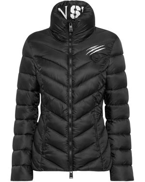 Philipp Plein Quilted Puffer Jacket - Black