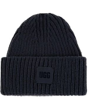UGG Berretto A Coste Con Applicazione - Blu