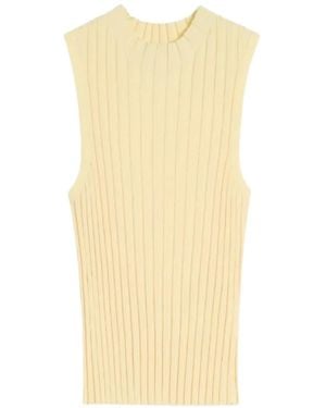 Weekend by Maxmara Ribbed Knitted Top - White