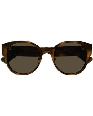 Gucci Round-Frame Sunglasses - Brown