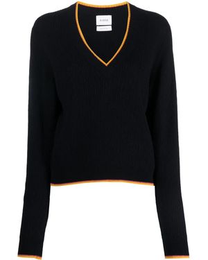 Barrie V-Neck Cashmere Jumper - Black
