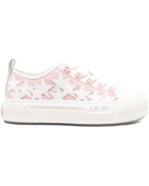 Amiri Stars Court Leather Sneakers - White